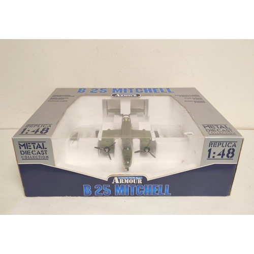 67 - 1:48 scale Franklin Mint Armour Collection boxed diecast B25 Mitchell airplane (98183). Ex shop disp... 