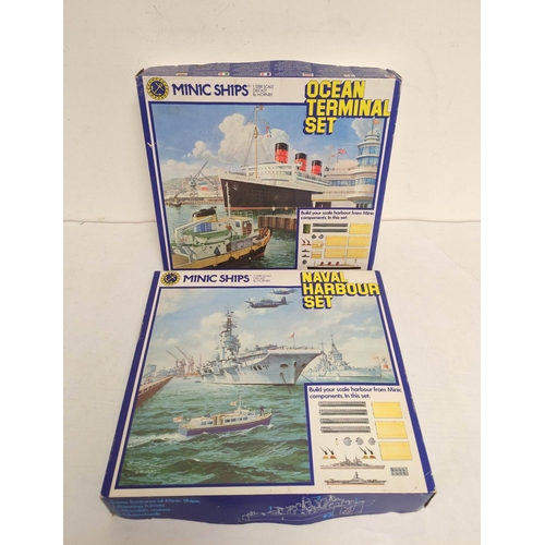 68 - Minic Ships by Hornby 1:1200 scale boxed model ships. To include Naval Harbour Set & Ocean Termi... 