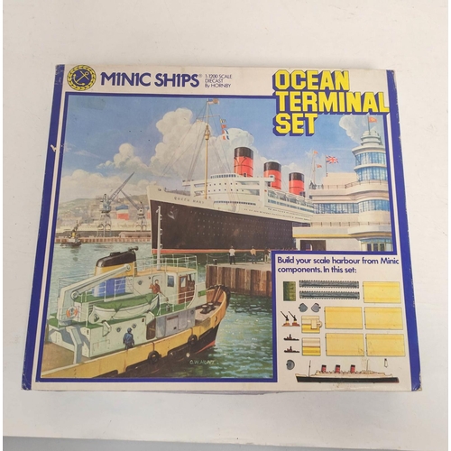 68 - Minic Ships by Hornby 1:1200 scale boxed model ships. To include Naval Harbour Set & Ocean Termi... 