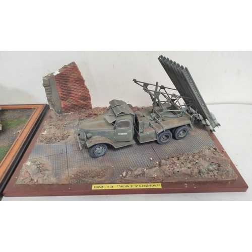 70 - Four collector's model military vehicles. To include a BM-13 