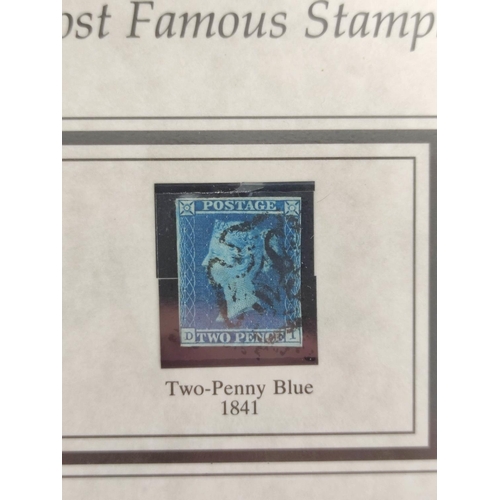 275 - Two Westminster Collection postage stamp folders. The first containing an 1840 imperforated Penny Bl... 