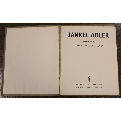 8 - HAYTER STANLEY W. (Ed).  Jankel Adler. Illus. Quarto. Cloth, worn cond. Inscribed 