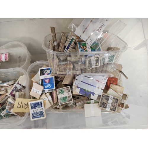 276 - Two boxes containing a huge collection of world postage stamps from the estate of a local collector.... 