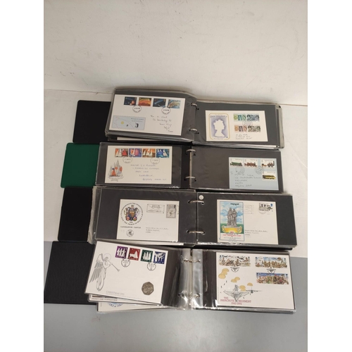 278 - Box containing a large collection of postage stamp first day covers dating from the 1940s-1980s. To ... 