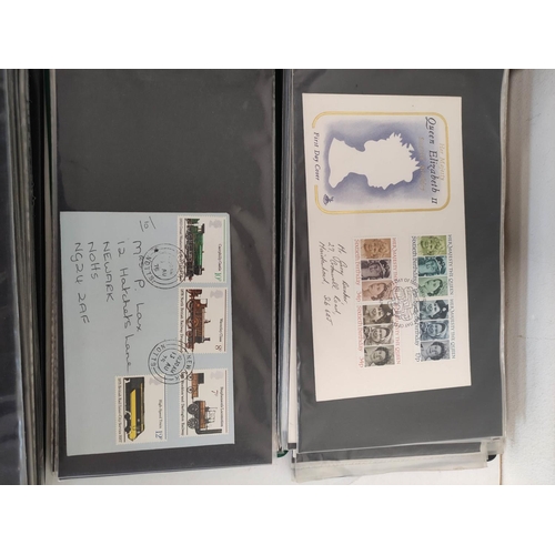 278 - Box containing a large collection of postage stamp first day covers dating from the 1940s-1980s. To ... 