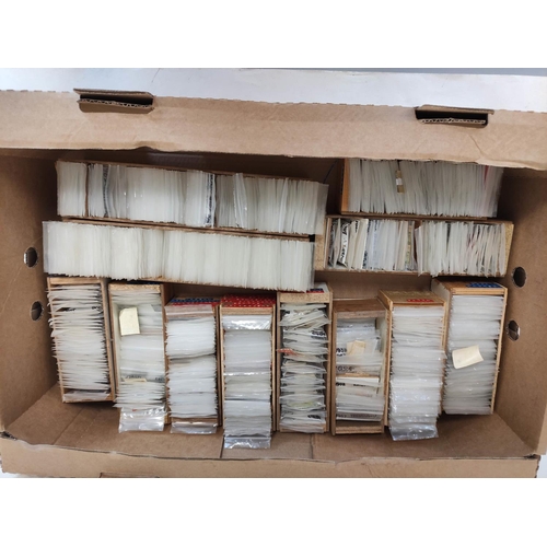 279 - Box containing a large collection of world postage stamps from the estate of a local collector. All ... 