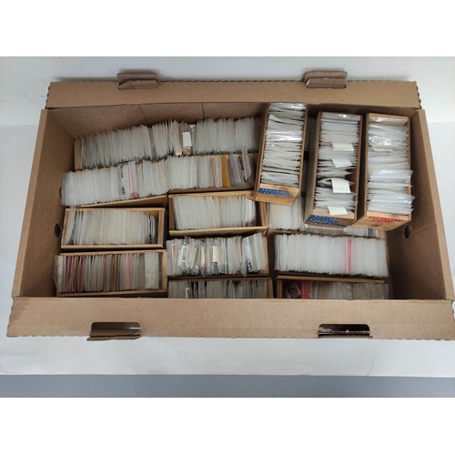 280 - Box containing a large collection of world postage stamps from the estate of a local collector. All ... 