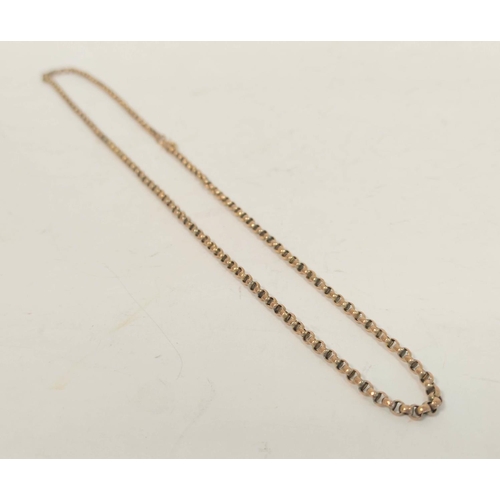 33 - 9ct gold necklet of filed curb pattern, a bracelet and a piece of belcher chain, 23g. (3).