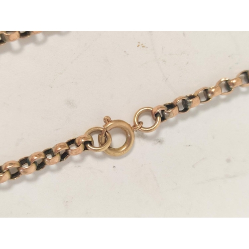 33 - 9ct gold necklet of filed curb pattern, a bracelet and a piece of belcher chain, 23g. (3).