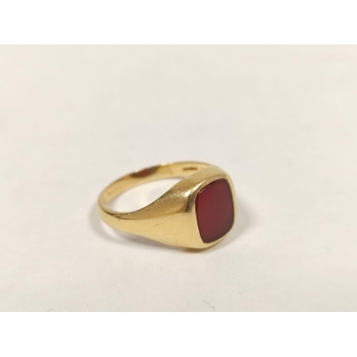 54 - 18ct gold very large sized signet ring, 10g.