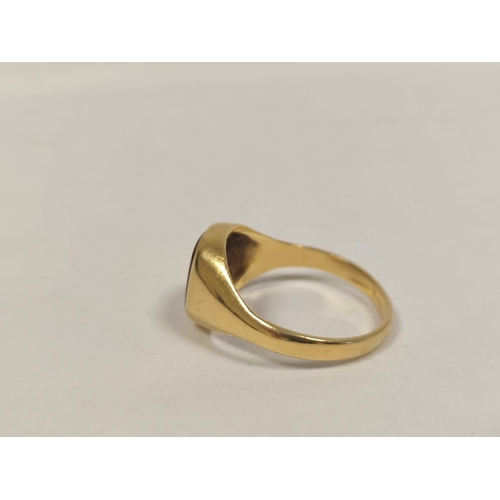 54 - 18ct gold very large sized signet ring, 10g.