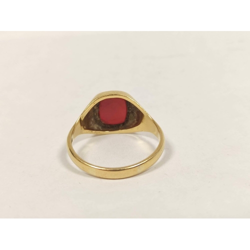 54 - 18ct gold very large sized signet ring, 10g.