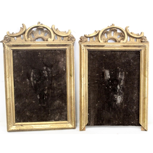 282 - Pair of 19th century picture frames, carved and pierced with acorns and oakleaves, to fit images 9.5... 