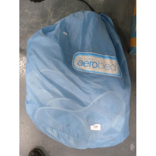 126 - Original Aero bed, contained in a bag.