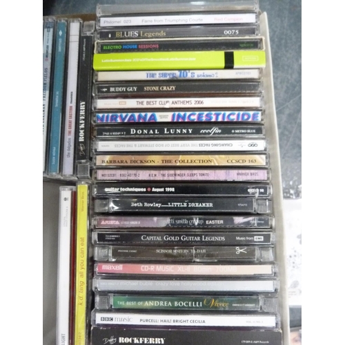 197 - Small box containing CDs including Mark Ronson, The Raconteurs, Joe Strummer etc.