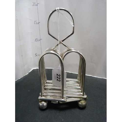 222 - EP extendable toast rack with six divisions.