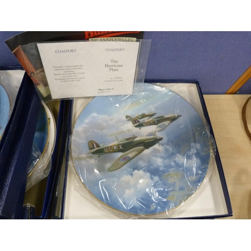 24 - Collectors' plates including Coalport 50th Anniversary Bomber Command, Spitfires and others includin... 