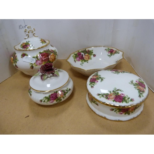 63 - Quantity of porcelain and ceramics including Royal Albert Old Country Roses jars and dishes, Aynsley... 
