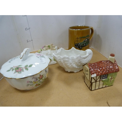 63 - Quantity of porcelain and ceramics including Royal Albert Old Country Roses jars and dishes, Aynsley... 