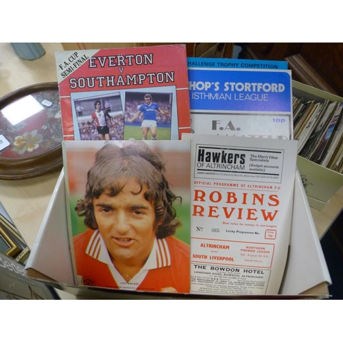 79 - Carton containing football programmes, including 1979 League Cup Final, 1980 League Cup Final, Enfie... 