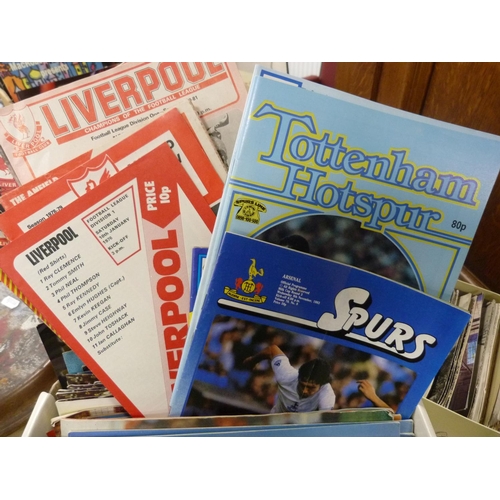 79 - Carton containing football programmes, including 1979 League Cup Final, 1980 League Cup Final, Enfie... 