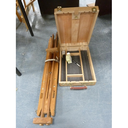 84 - Artist's box and an easel.