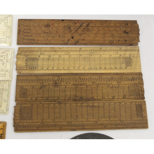 335 - Large collection of draughtsman's drawing instruments including: ivory and boxwood sectors; various ... 