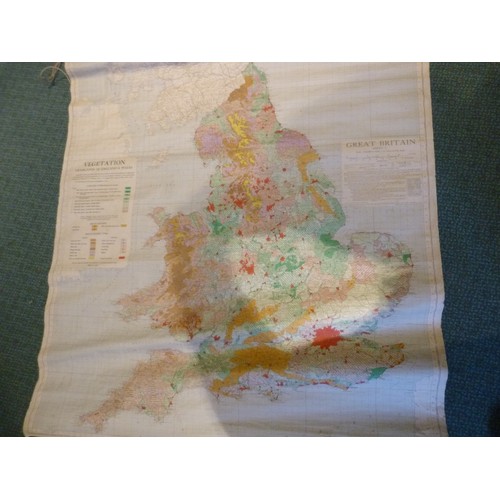 354 - Vintage map showing the grasslands of England and Wales.
