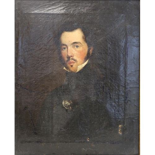 356 - Early 19th Century English School.Portrait of a gentleman.Oil on canvas.39.5cm x 31.5cm.... 