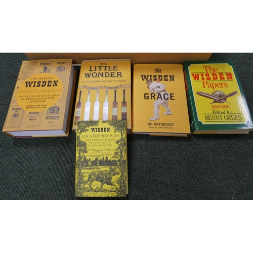 166 - WISDEN.  The Essential Wisden in d.w's, 2013 & 15 other Wisden publications, cricket reference &... 