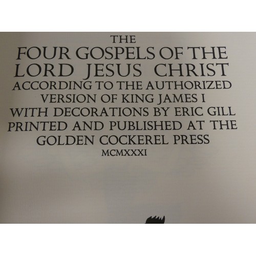 164 - FOLIO SOCIETY.  Golden Cockerel Press - The Four Gospels of the Lord Jesus Christ.  Ltd. ed. 1740/27... 