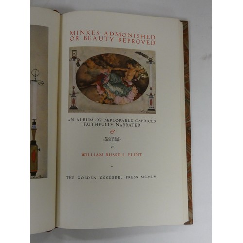 163 - GOLDEN COCKEREL PRESS.  Russell Flint William.  Minxes Admonished or Beauty Reproved, An Album of De... 