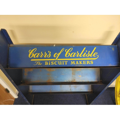 537 - Early 20th century Carr's of Carlisle advertising biscuit display stand with a quantity of lidded bi... 