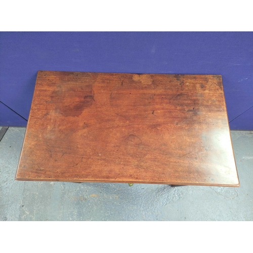 575 - 18th century mahogany side table with frieze drawer raised on square supports. 85cm high 88cm wide 5... 