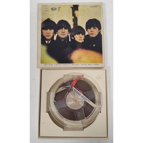 502 - Three Beatles albums on 3 3/4 IPS magnetic tape to include Please Please Me TA-PMC1202, Help TA-PMC ... 