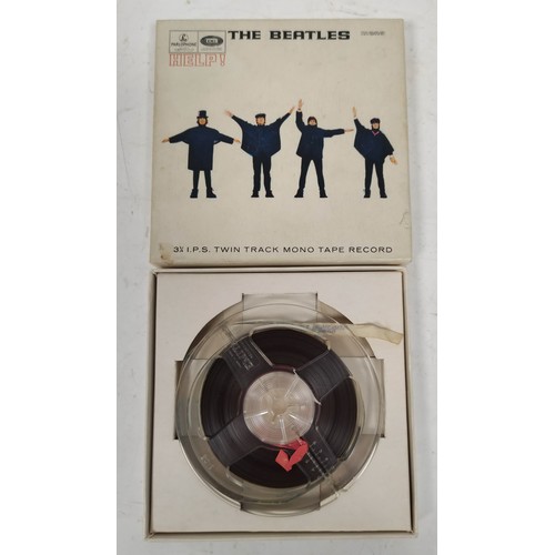 502 - Three Beatles albums on 3 3/4 IPS magnetic tape to include Please Please Me TA-PMC1202, Help TA-PMC ... 