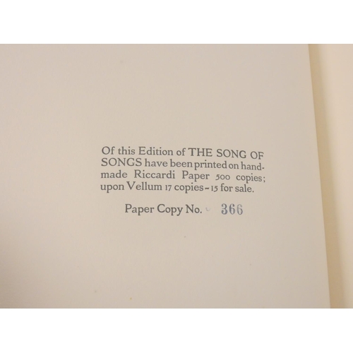 233 - RUSSELL FLINT W. (Illus). The Song of Songs Which is Solomon`s. Ltd. ed. 366/500. Tipped in col. pla... 