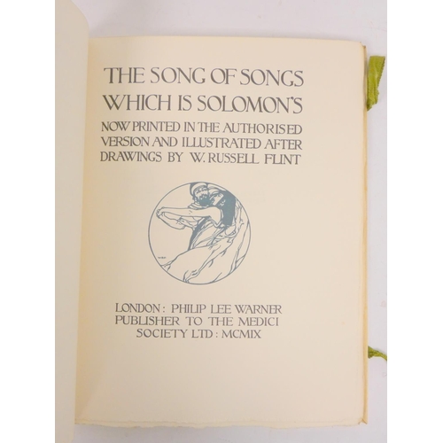 233 - RUSSELL FLINT W. (Illus). The Song of Songs Which is Solomon`s. Ltd. ed. 366/500. Tipped in col. pla... 