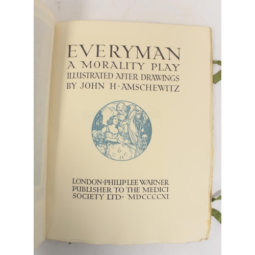 236 - SIDGWICK FRANK (Ed). Everyman, A Morality Play. Ltd. ed. 53/500. Tipped in col. plates by John H. Am... 