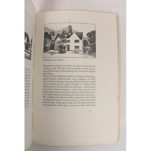 243 - GODMAN ERNEST.  Norman Architecture in Essex & Mediaeval Architecture in Essex. 2 vols... 