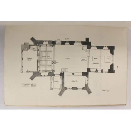 243 - GODMAN ERNEST.  Norman Architecture in Essex & Mediaeval Architecture in Essex. 2 vols... 