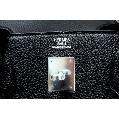 425 - Hermès bag - Hermes Birkin 40 Togo black leather handbag, boxed with receipt and dust bag, purchased... 