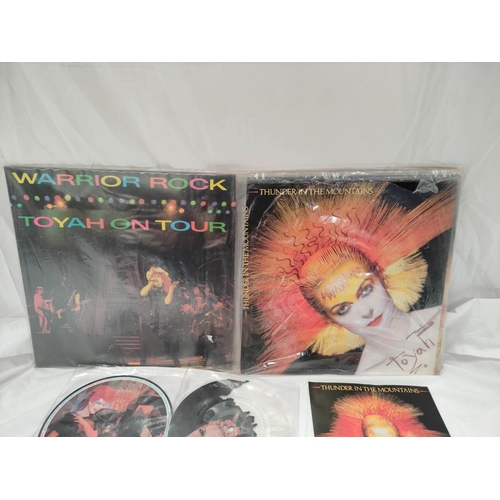 503 - Collection of Toyah albums, singles, picture discs, to include Warrior Rock Toyah on tour, Thunder i... 