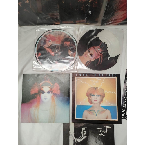 503 - Collection of Toyah albums, singles, picture discs, to include Warrior Rock Toyah on tour, Thunder i... 