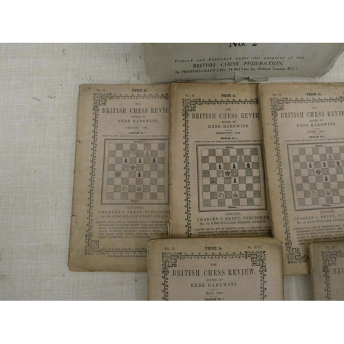 110 - CHESS. The British Chess Review edited by Herr Harrwitz. 6 issues, January to June, 1854 in orig. wr... 