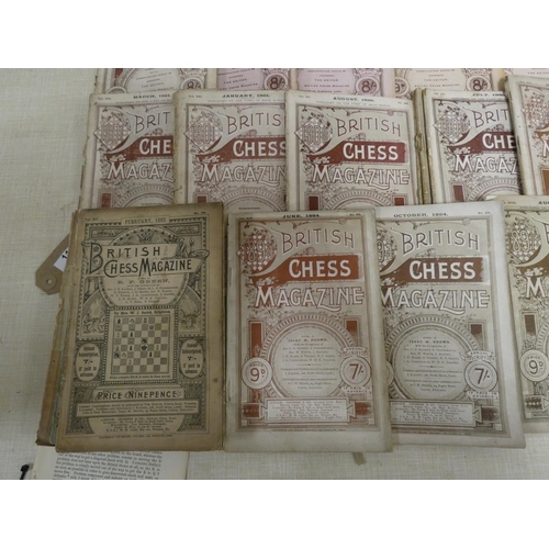 116 - CHESS.  British Chess Magazine. A bundle of various issues 1880's/90's to 1919.  (28)... 