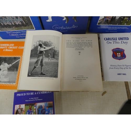 142 - Carlisle United.  4 various vols. in d.w's; also 3 others re. Cumbrian sport & Lonsdale Library,... 