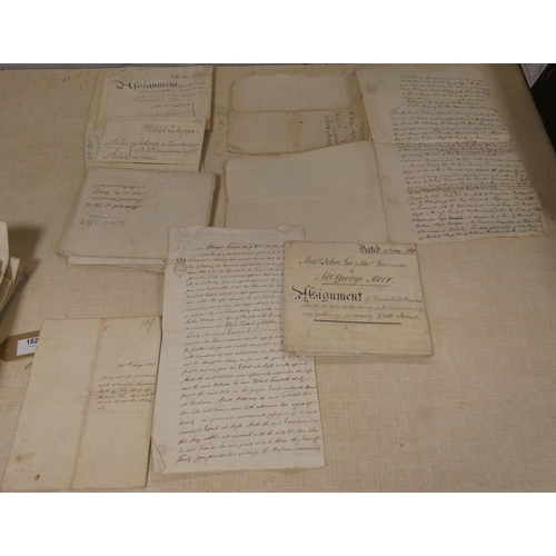 182 - Documents - Lee Family - Ayle - Northumberland.  1619-1906. Original bundle of deeds, leases, assign... 