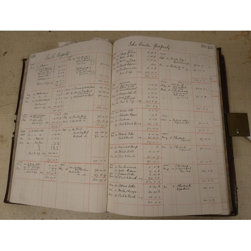 195 - Documents & Ephemera - Cumberland - Carlisle.  Two large trust ledgers with gold lette... 