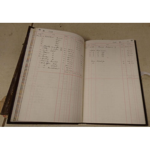 195 - Documents & Ephemera - Cumberland - Carlisle.  Two large trust ledgers with gold lette... 